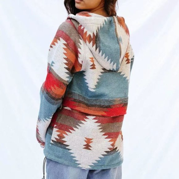 THE CHUMANI LADIES AZTEC PRINT HOODIE - Picture 3 of 4